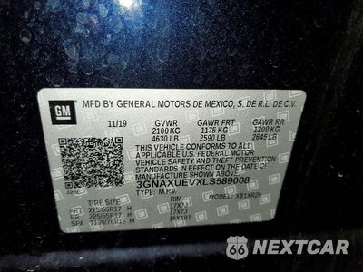 Zdjęcie 13 z 13 samochodu: 2020 CHEVROLET EQUINOX LT VIN:3GNAXUEVXLS589008 - miniatura