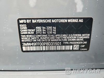 Zdjęcie 12 z 12 samochodu: 2023 BMW M340XI VIN:3MW49FF00P8D31501 - miniatura