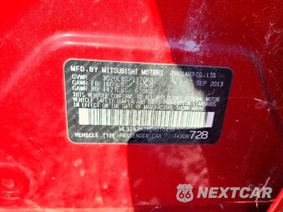 Zdjęcie 12 z 12 samochodu: 2014 MITSUBISHI MIRAGE DE VIN:ML32A3HJXEH010499 - miniatura