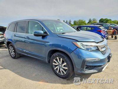 Czwarte zdjęcie samochodu z boku: 2021 HONDA PILOT EXL VIN:5FNYF6H57MB103119 - miniatura