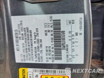 Zdjęcie 13 z 13 samochodu: 2019 FORD FUSION SE VIN:3FA6P0LU1KR107698 - miniatura