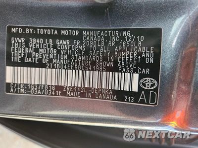 Zdjęcie 12 z 12 samochodu: 2011 TOYOTA COROLLA LE VIN:2T1BU4EE9BC541985 - miniatura