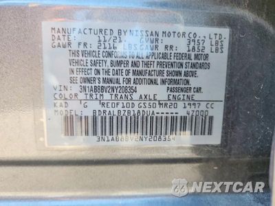 Zdjęcie 12 z 12 samochodu: 2022 NISSAN SENTRA S VIN:3N1AB8BV2NY208354 - miniatura