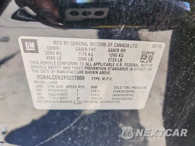 Zdjęcie 12 z 12 samochodu: 2015 CHEVROLET EQUINOX LT VIN:2GNALCEK2F6377069 - miniatura