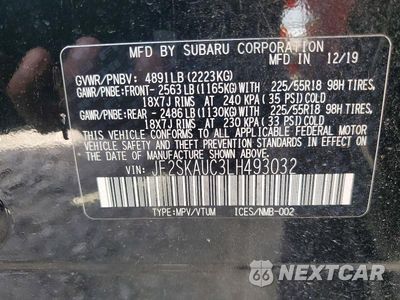 Zdjęcie 12 z 12 samochodu: 2020 SUBARU FORESTER LIMITED VIN:JF2SKAUC3LH493032 - miniatura