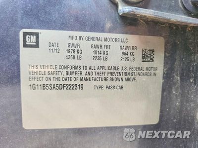 Zdjęcie 12 z 12 samochodu: 2013 CHEVROLET MALIBU LS VIN:1G11B5SA5DF222319 - miniatura