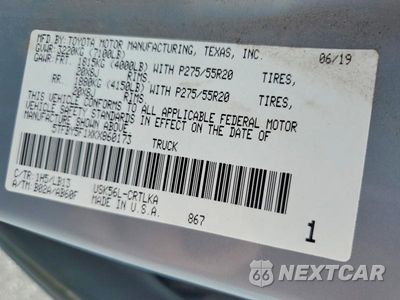 Zdjęcie 12 z 12 samochodu: 2019 TOYOTA TUNDRA DOUBLE CAB LIMITED VIN:5TFBY5F1XKX860173 - miniatura