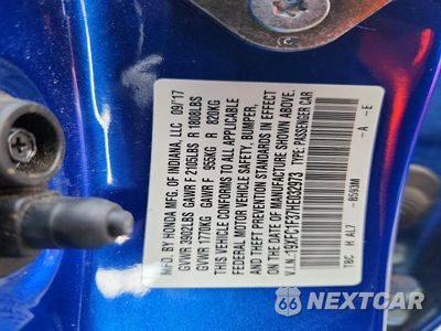 Zdjęcie 12 z 12 samochodu: 2017 HONDA CIVIC EX VIN:19XFC1F37HE032973 - miniatura