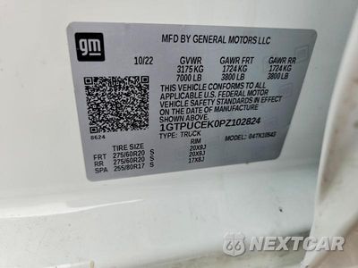 Zdjęcie 12 z 12 samochodu: 2023 GMC SIERRA K1500 ELEVATION VIN:1GTPUCEK0PZ102824 - miniatura