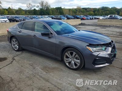 Czwarte zdjęcie samochodu z boku: 2021 ACURA TLX TECHNOLOGY VIN:19UUB6F4XMA001389 - miniatura