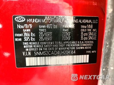 Zdjęcie 13 z 13 samochodu: 2020 HYUNDAI SANTA FE SE VIN:5NMS2CAD4LH204164 - miniatura