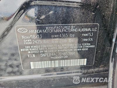 Zdjęcie 12 z 12 samochodu: 2014 HYUNDAI SONATA GLS VIN:5NPEB4AC7EH853991 - miniatura