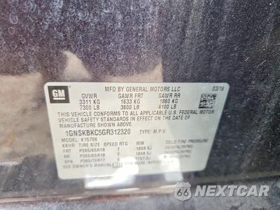 Zdjęcie 13 z 13 samochodu: 2016 CHEVROLET TAHOE K1500 LT VIN:1GNSKBKC5GR312320 - miniatura