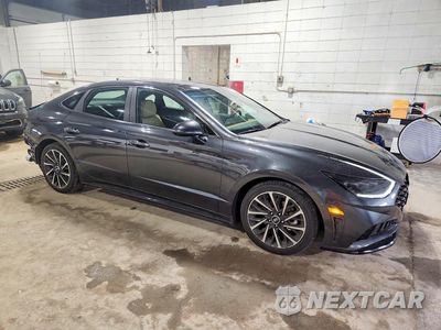 Czwarte zdjęcie samochodu z boku: 2021 HYUNDAI SONATA LIMITED VIN:5NPEH4J21MH081976 - miniatura