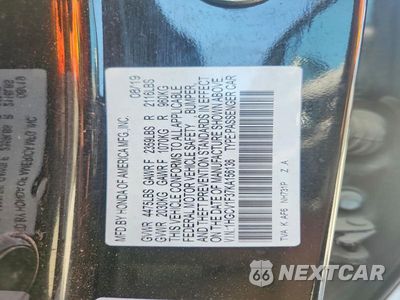 Zdjęcie 12 z 12 samochodu: 2019 HONDA ACCORD SPORT VIN:1HGCV1F37KA156136 - miniatura