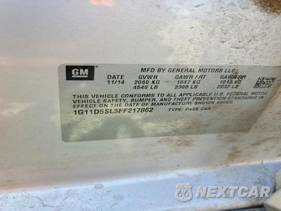 Zdjęcie 12 z 12 samochodu: 2015 CHEVROLET MALIBU 2LT VIN:1G11D5SL3FF217862 - miniatura