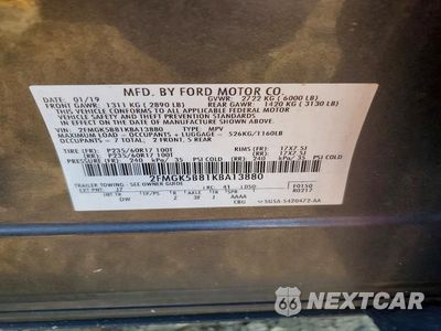 Zdjęcie 12 z 12 samochodu: 2019 FORD FLEX SE VIN:2FMGK5B81KBA13880 - miniatura