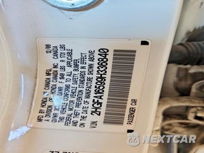 Zdjęcie 12 z 12 samochodu: 2009 HONDA CIVIC LX VIN:2HGFA16599H336840 - miniatura