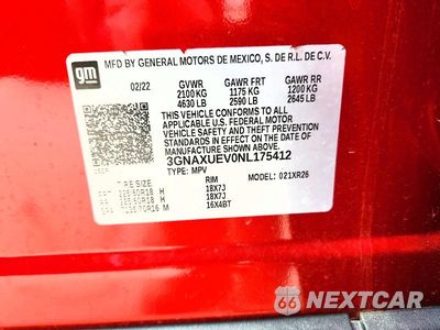 Zdjęcie 13 z 13 samochodu: 2022 CHEVROLET EQUINOX LT VIN:3GNAXUEV0NL175412 - miniatura