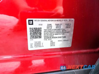 Zdjęcie 14 z 14 samochodu: 2019 CHEVROLET BLAZER RS VIN:3GNKBJRS0KS687108 - miniatura