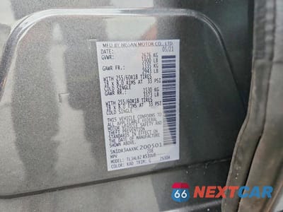 Zdjęcie 13 z 13 samochodu: 2022 NISSAN PATHFINDER S VIN:5N1DR3AAXNC200501 - miniatura