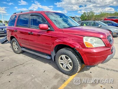 Czwarte zdjęcie samochodu z boku: 2003 HONDA PILOT EX VIN:2HKYF18443H543213 - miniatura