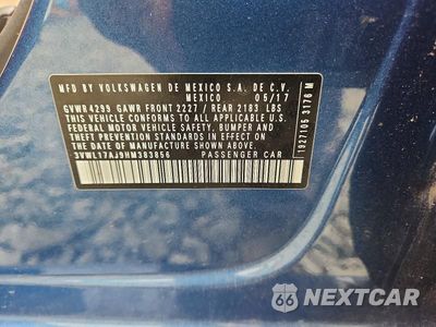 Zdjęcie 12 z 12 samochodu: 2017 VOLKSWAGEN JETTA SEL VIN:3VWL17AJ9HM383856 - miniatura