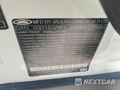 Zdjęcie 14 z 14 samochodu: 2021 LAND ROVER RANGE ROVER AUTOBIOGRAPHY FIFTY EDITION VIN:SALGU5SE5MA441284 - miniatura