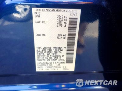 Zdjęcie 12 z 12 samochodu: 2022 NISSAN LEAF S VIN:1N4AZ1BV2NC554306 - miniatura
