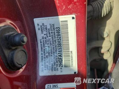 Zdjęcie 12 z 12 samochodu: 2008 HONDA CIVIC LX VIN:2HGFA16538H528463 - miniatura