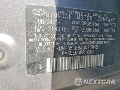 Zdjęcie 13 z 13 samochodu: 2018 HYUNDAI ELANTRA GT BASE VIN:KMHH35LE8JU023949 - miniatura
