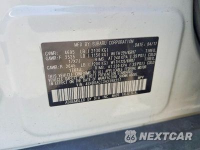 Zdjęcie 12 z 12 samochodu: 2017 SUBARU OUTBACK 2.5I PREMIUM VIN:4S4BSACC3H3398227 - miniatura