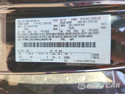 Zdjęcie 13 z 13 samochodu: 2019 FORD ESCAPE TITANIUM VIN:1FMCU9J9XKUA09119 - miniatura