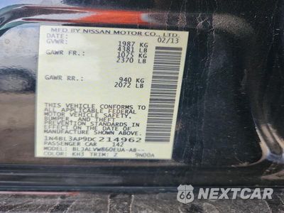 Zdjęcie 12 z 12 samochodu: 2013 NISSAN ALTIMA 3.5 S VIN:1N4BL3AP9DC214962 - miniatura