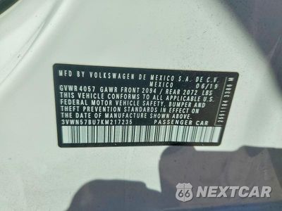 Zdjęcie 12 z 12 samochodu: 2019 VOLK JETTA S VIN:3VWN57BU7KM217235 - miniatura