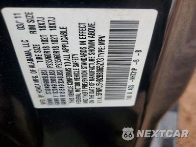 Zdjęcie 14 z 14 samochodu: 2011 HONDA ODYSSEY TOURING VIN:5FNRL5H92BB065273 - miniatura