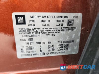 Zdjęcie 13 z 13 samochodu: 2021 CHEVROLET TRAILBLAZER ACTIV VIN:KL79MVSL9MB025468 - miniatura