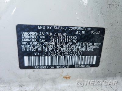 Zdjęcie 13 z 13 samochodu: 2024 SUBARU IMPREZA VIN:JF1GUABC7R8242210 - miniatura