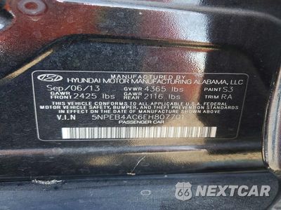 Zdjęcie 12 z 12 samochodu: 2014 HYUNDAI SONATA GLS VIN:5NPEB4AC6EH807701 - miniatura