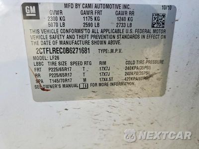 Zdjęcie 13 z 13 samochodu: 2011 GMC TERRAIN SLE VIN:2CTFLREC0B6271681 - miniatura