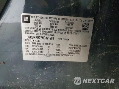 Zdjęcie 13 z 13 samochodu: 2017 CHEVROLET SILVERADO K1500 LT VIN:3GCUKREC7HG321205 - miniatura