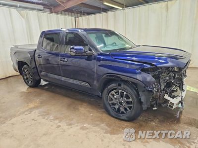 Czwarte zdjęcie samochodu z boku: 2023 TOYOTA TUNDRA CREWMAX PLATINUM VIN:5TFNA5AB9PX021527 - miniatura
