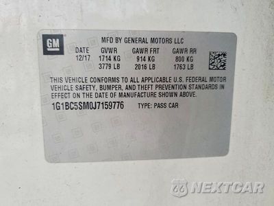 Zdjęcie 13 z 13 samochodu: 2018 CHEVROLET CRUZE LS VIN:1G1BC5SM0J7159776 - miniatura