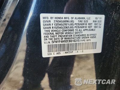 Zdjęcie 13 z 13 samochodu: 2012 HONDA PILOT TOURING VIN:5FNYF4H92CB016315 - miniatura