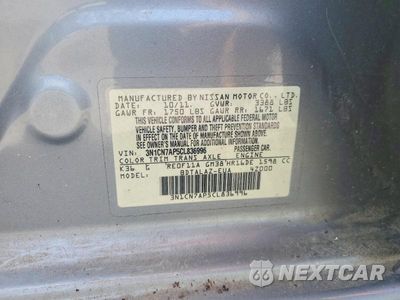 Zdjęcie 12 z 12 samochodu: 2012 NISSAN VERSA 1.6 S VIN:3N1CN7AP5CL836996 - miniatura