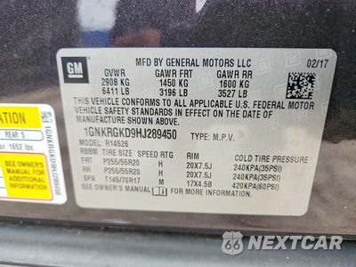 Zdjęcie 13 z 13 samochodu: 2017 CHEVROLET TRAVERSE LT VIN:1GNKRGKD9HJ289450 - miniatura