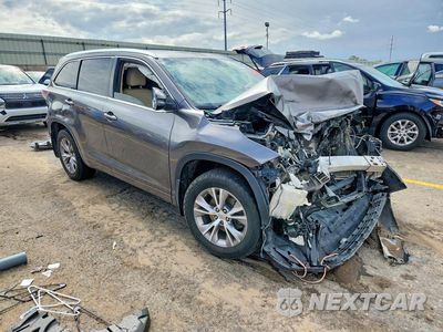 Czwarte zdjęcie samochodu z boku: 2015 TOYOTA HIGHLANDER XLE VIN:5TDJKRFH6FS085626 - miniatura