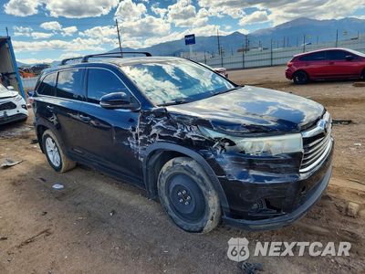 Czwarte zdjęcie samochodu z boku: 2016 TOYOTA HIGHLANDER LE VIN:5TDBKRFH1GS240220 - miniatura