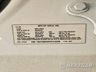 Zdjęcie 12 z 12 samochodu: 2026 TESLA MODEL Y VIN:7SAYGDED0TF416298 - miniatura