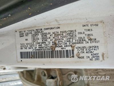 Zdjęcie 13 z 13 samochodu: 2002 TOYOTA 4RUNNER SR5 VIN:JT3HN86R320390978 - miniatura